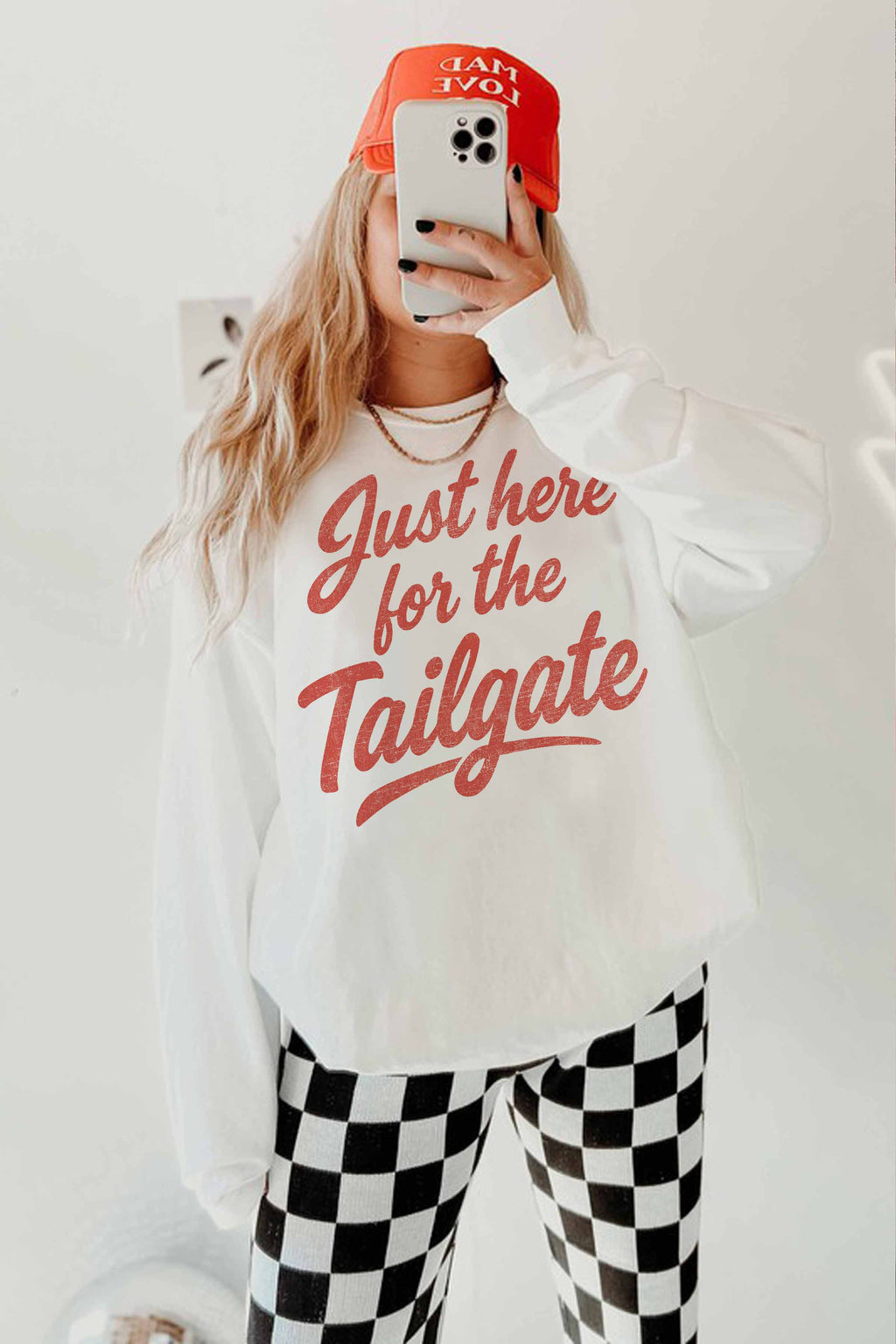Here For The Tailgate Crewneck- CLEARANCE