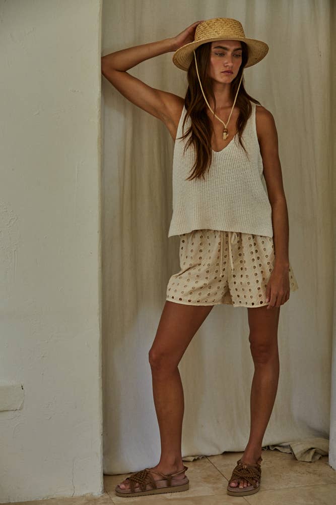 Kimberley Sweater V-Neck Sleeveless Tank Top