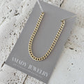Gold Curb Chain Layering necklace 18k gold-filled