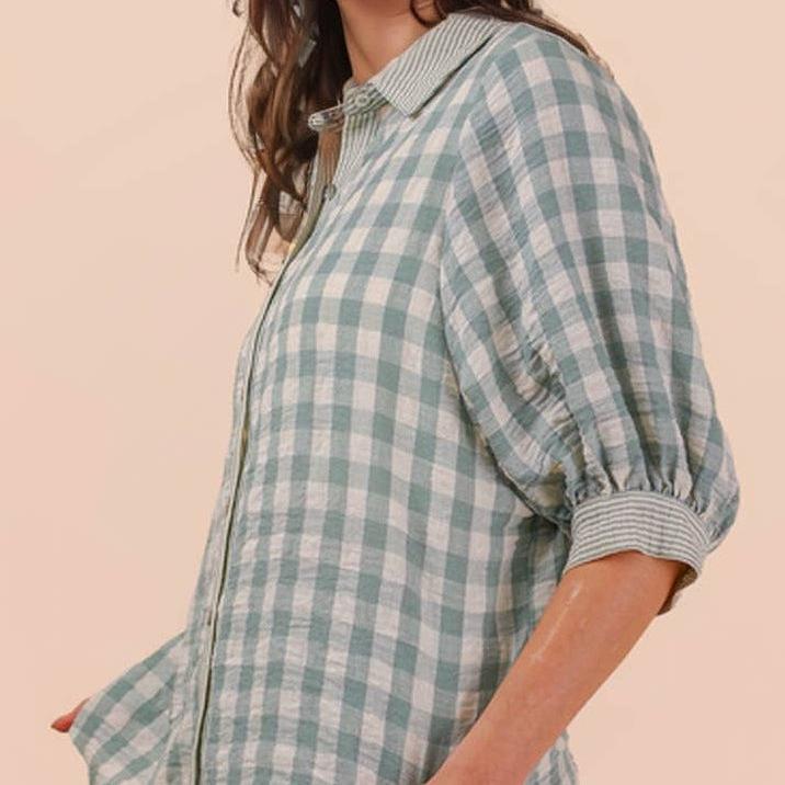 Checkered Drawstring Shorts