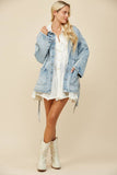 Side Tie Denim Jacket