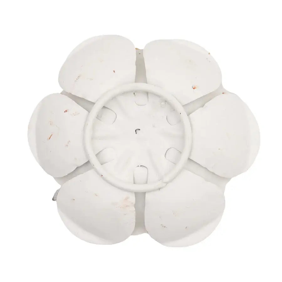 Abeline Flower Taper Candle Holder White
