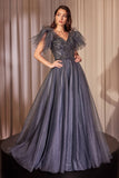 EMBELLISHED TULLE A-LINE DRESS