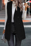 Sleeveless Lapel Blazer Long Coat GSS120