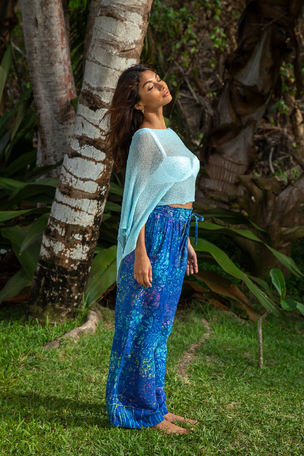 Summer Sheer Shrug Knit Poncho Shawl- Boho Beach Cover Up fo