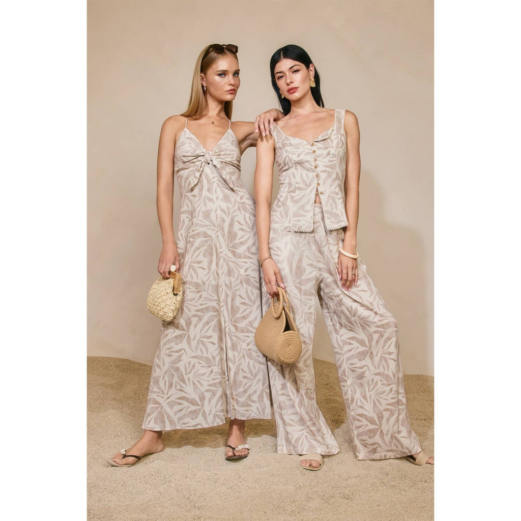 Driftwood Dreams Knot Front Maxi Dress