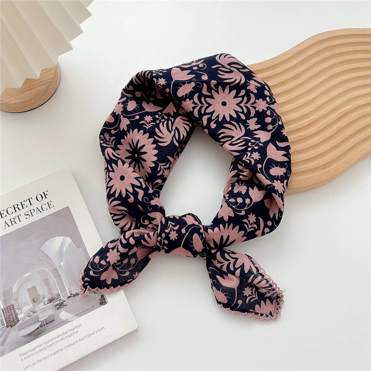 Cotton Linen Square Scarf for Women’s Neck Wrap_CWMS0672