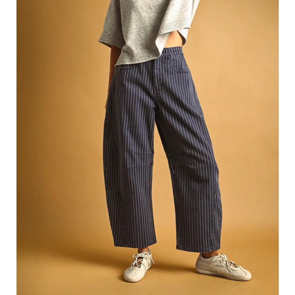 REMI BARREL COTTON PANTS