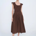 Willow Shirred Bodice Midi Dress