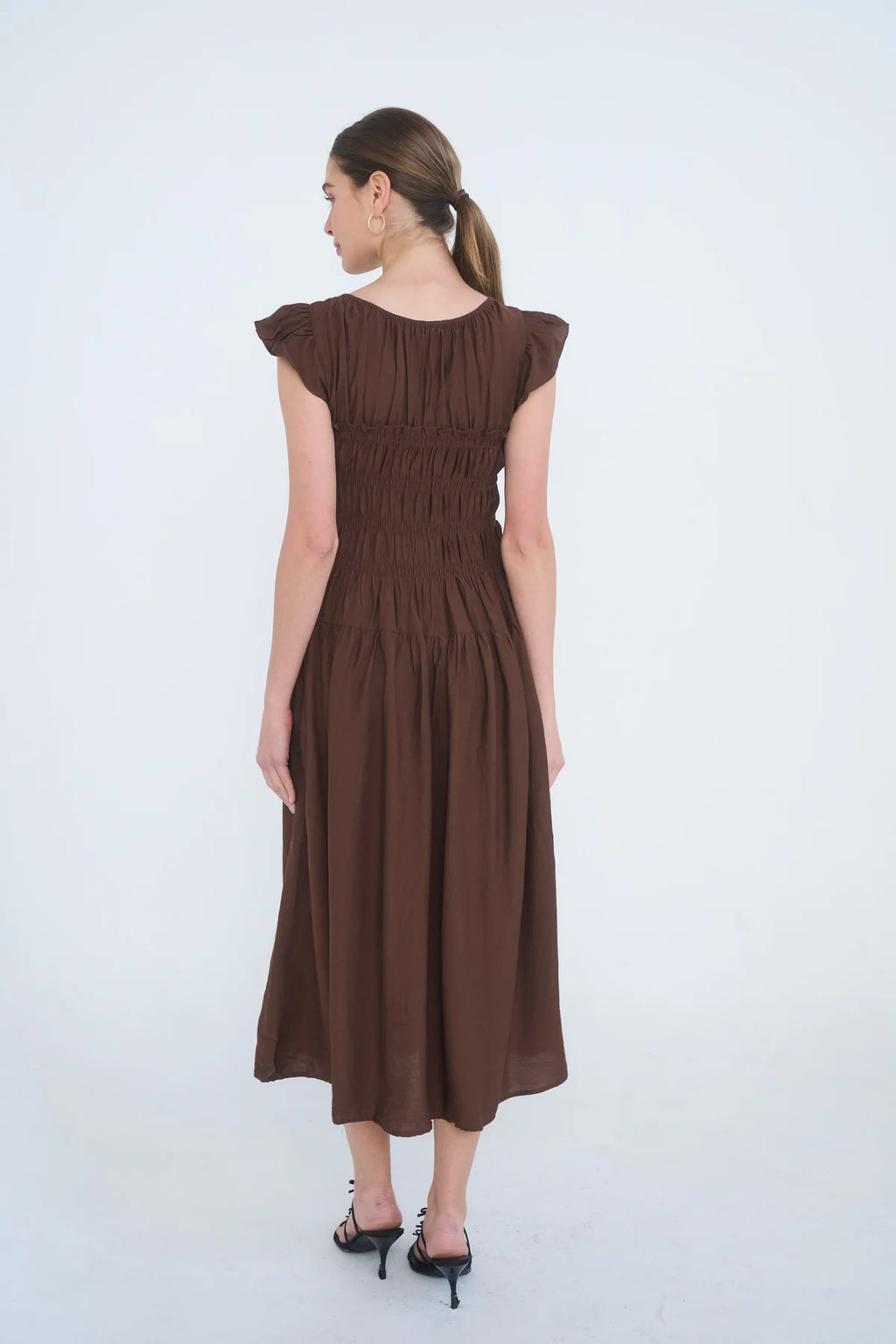 Willow Shirred Bodice Midi Dress