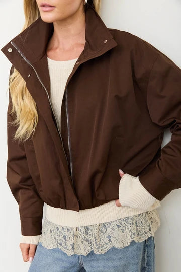 Lucille Mock Neck Jacket