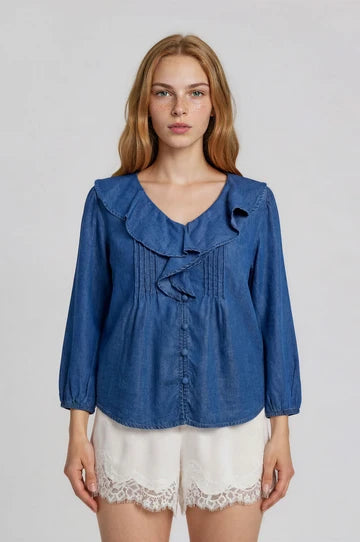 Chandler Chambray Top