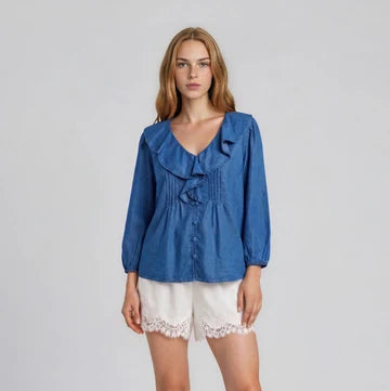 Chandler Chambray Top