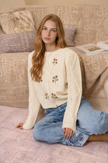 Andie Embroidered Cardigan