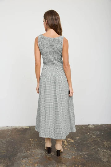 Lane Gingham Midi Dress