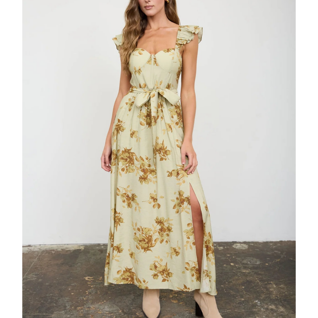 Daphne Wildflower Romance Corset Midi Dress