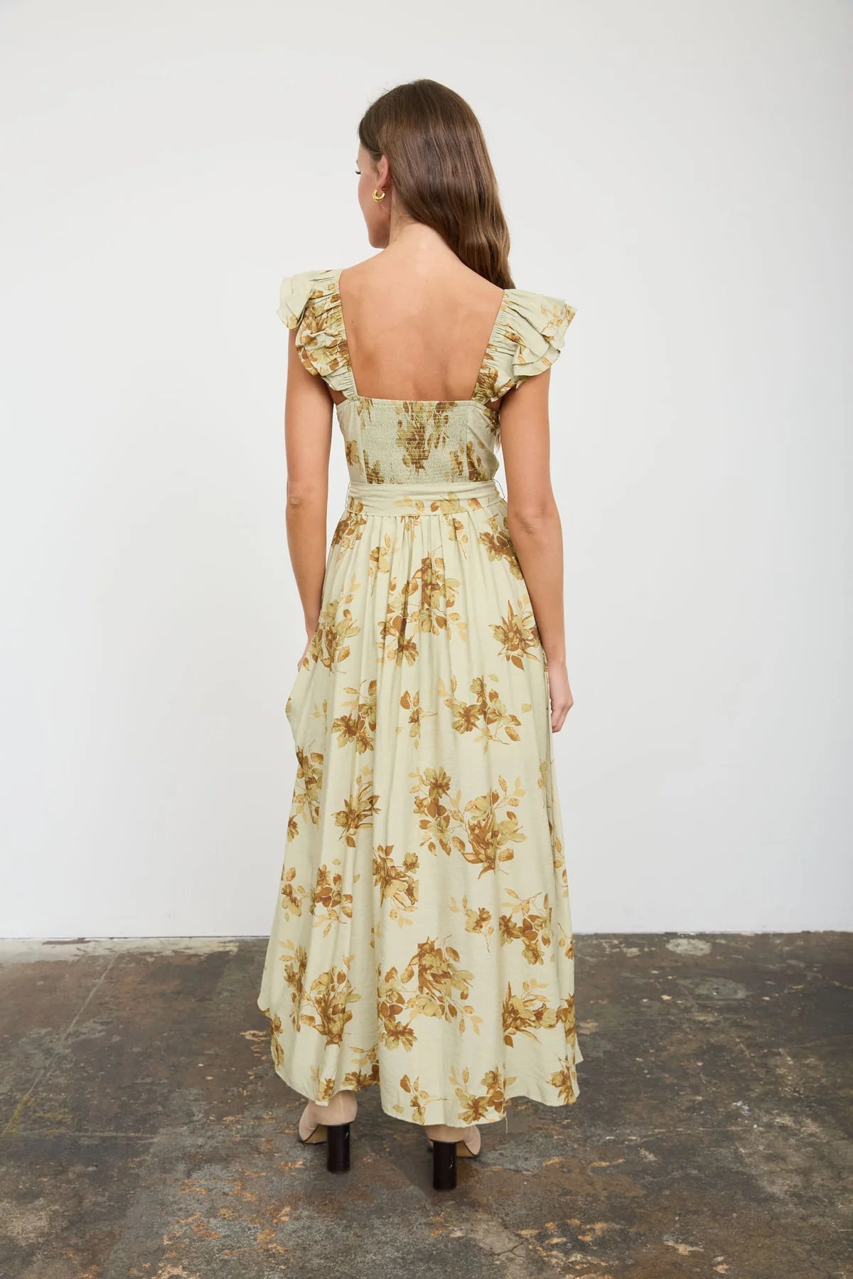 Daphne Wildflower Romance Corset Midi Dress