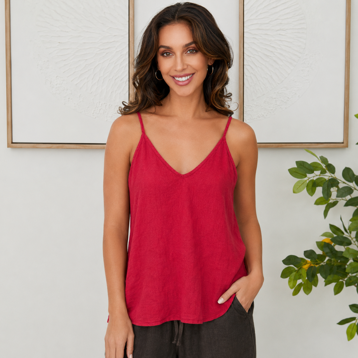 Valentina Linen Tank