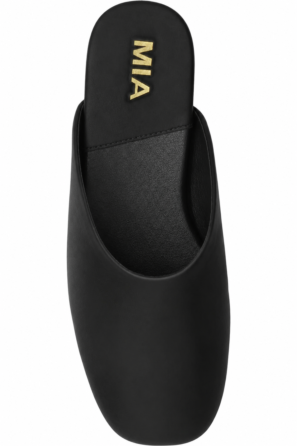 Ziva Black Square Toe Mule