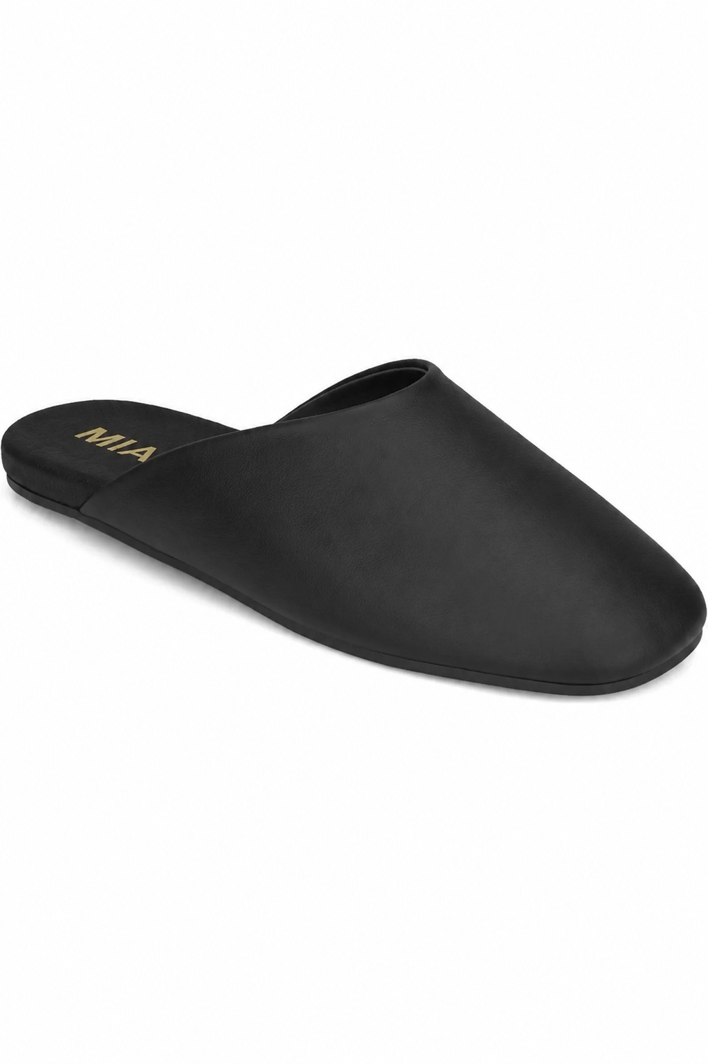 Ziva Black Square Toe Mule