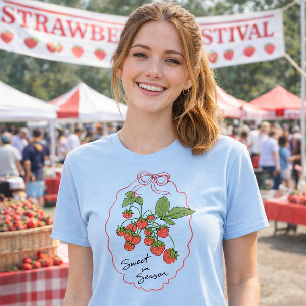 Sweet in Season Strawberry Graphic Tee