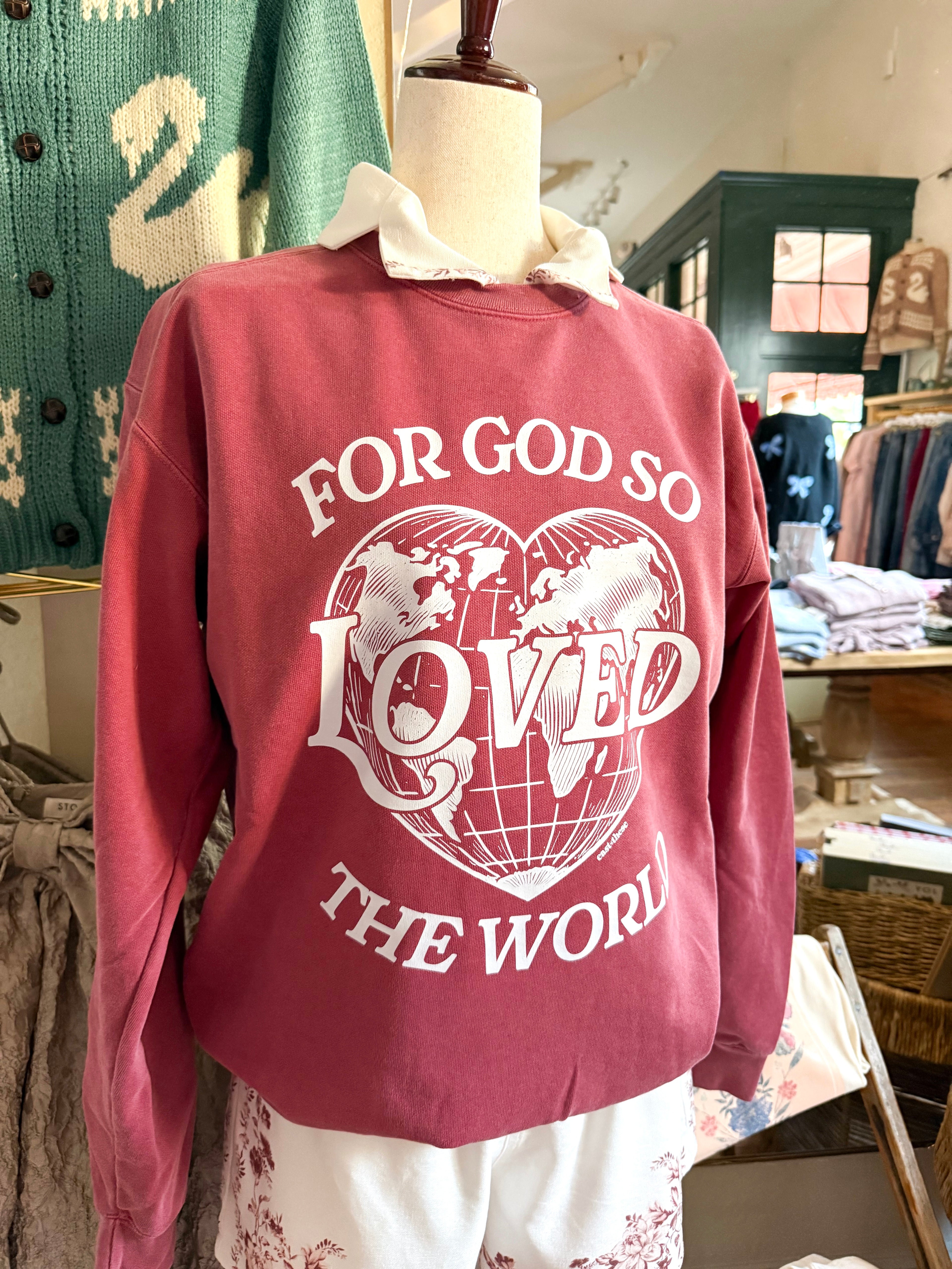 For God So Loved the World™ | Premium Comfort Colors® Faith Sweatshirt