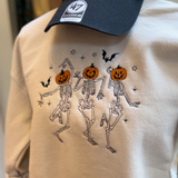 Dancing Skeleton Heads Halloween Sweatshirt