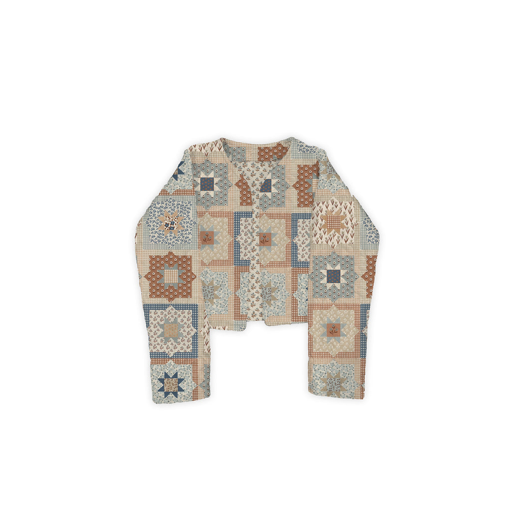 Gwen Patchwork Slate Linen Jacket