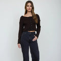 Hailee Fuzzy Cropped Cardigan