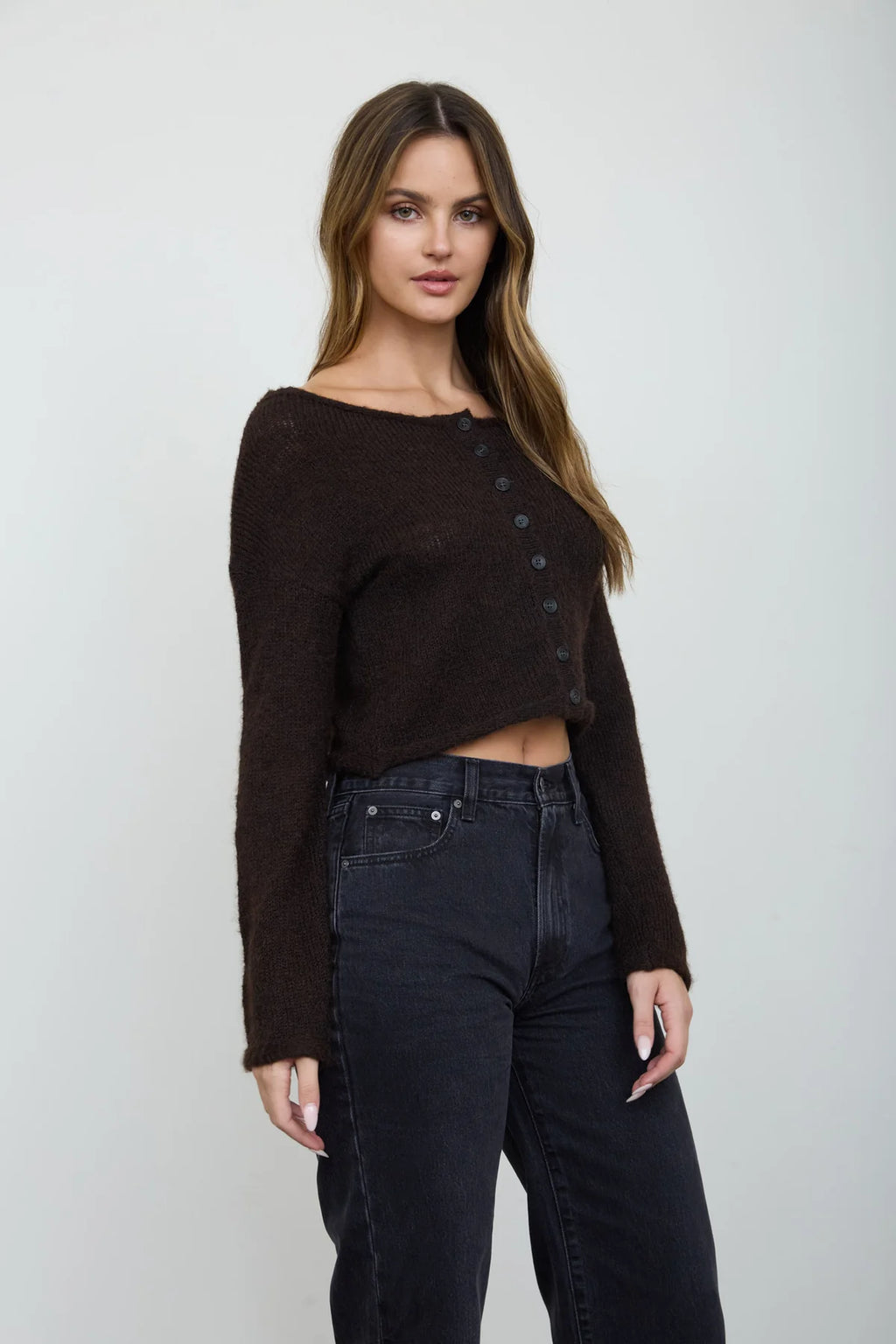 Hailee Fuzzy Cropped Cardigan