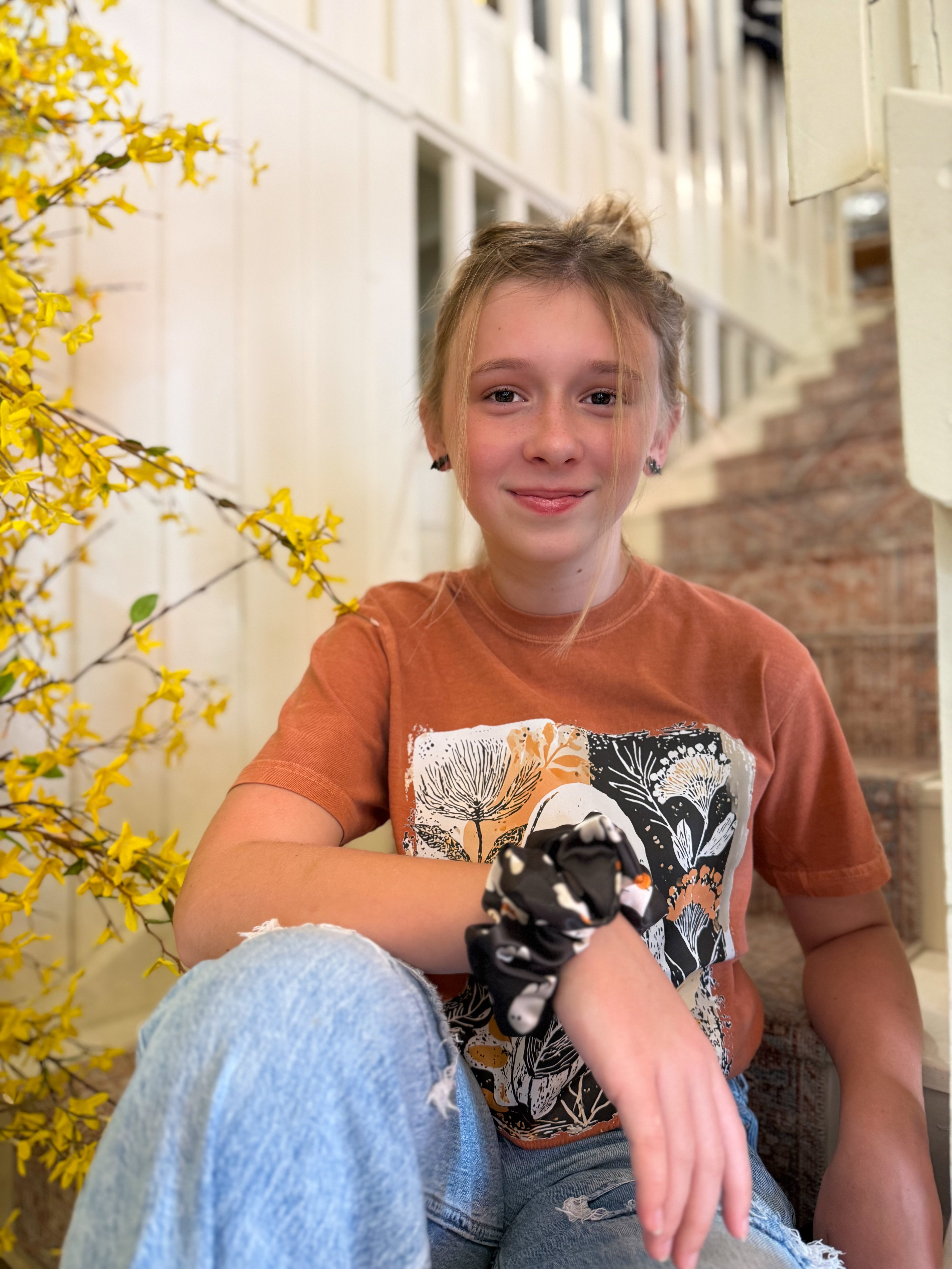 Floral Ghost Tee-  CLEARANCE