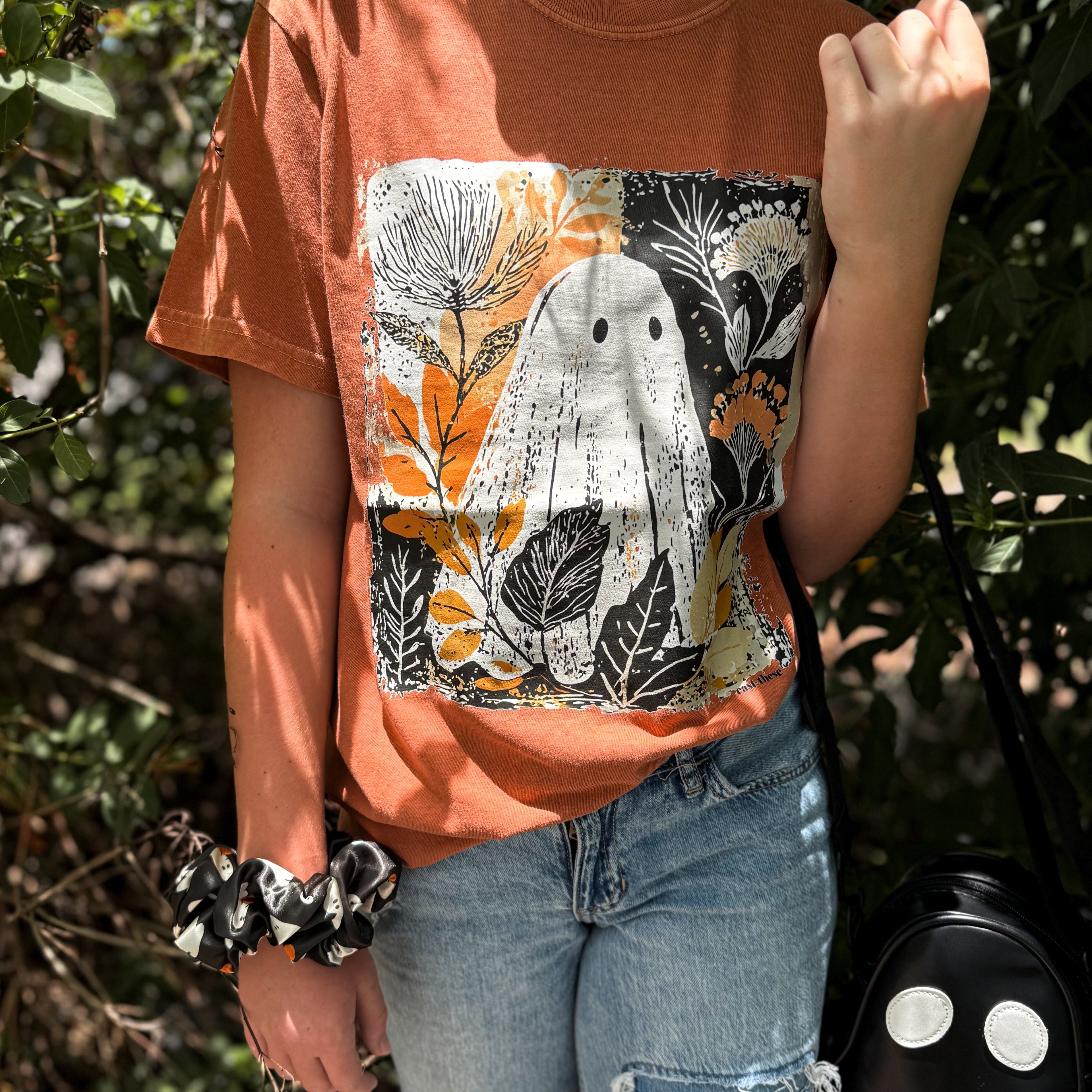 Floral Ghost Tee-  CLEARANCE