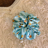 Little Cutie Orange Oversized Satin Scrunchie