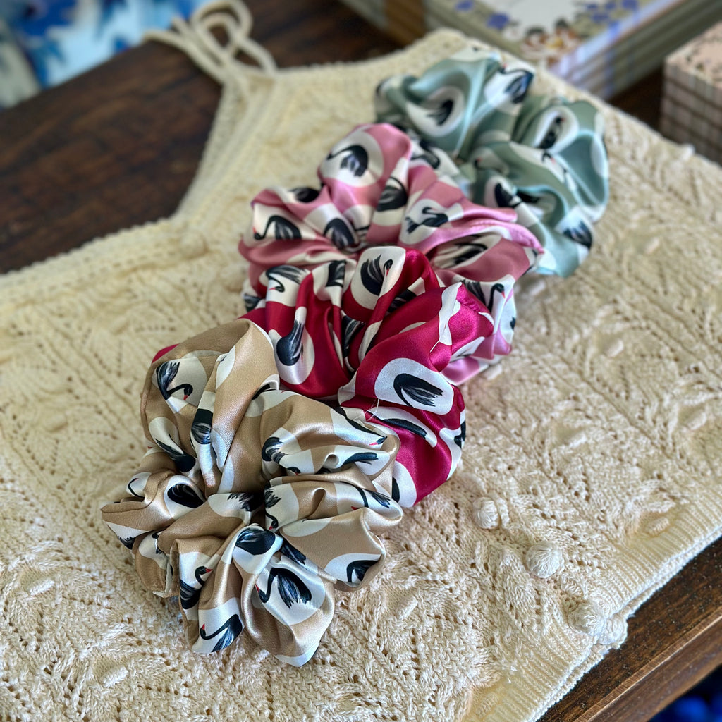 Black Swan Oversized Satin Scrunchie