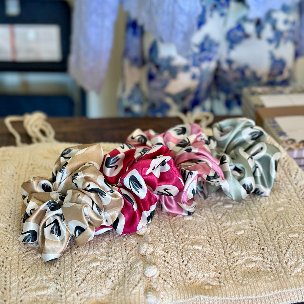 Black Swan Oversized Satin Scrunchie