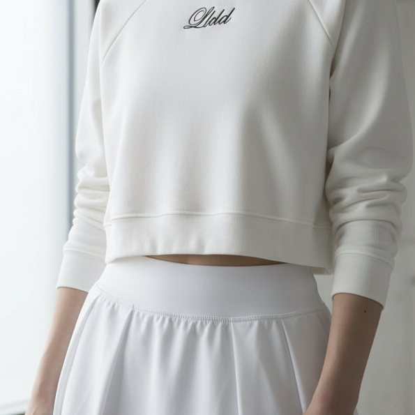 Lakeland (LKLD) Cursive Crop Sweatshirt
