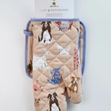 Dogs Oven Mitt & Pot Holder Set