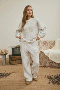 Jemma Patchwork Floral Quilted Knit Lounge Pants- 2 Colors