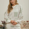 Jemma Patchwork Floral Quilted Knit Pullover