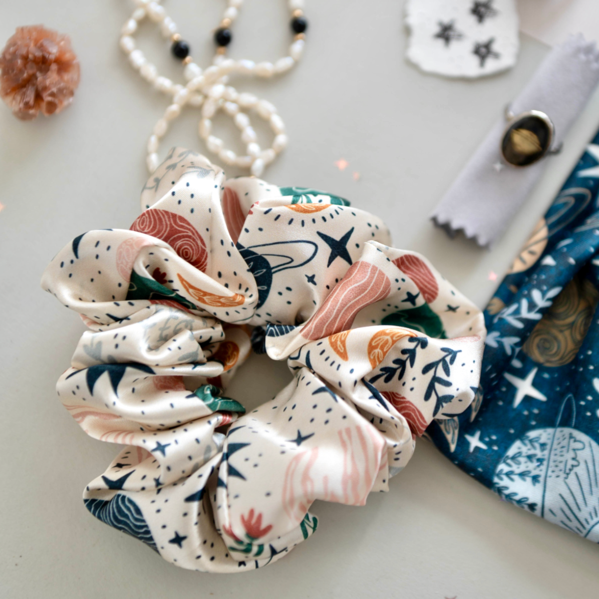 Stardust Oversized Satin Scrunchie