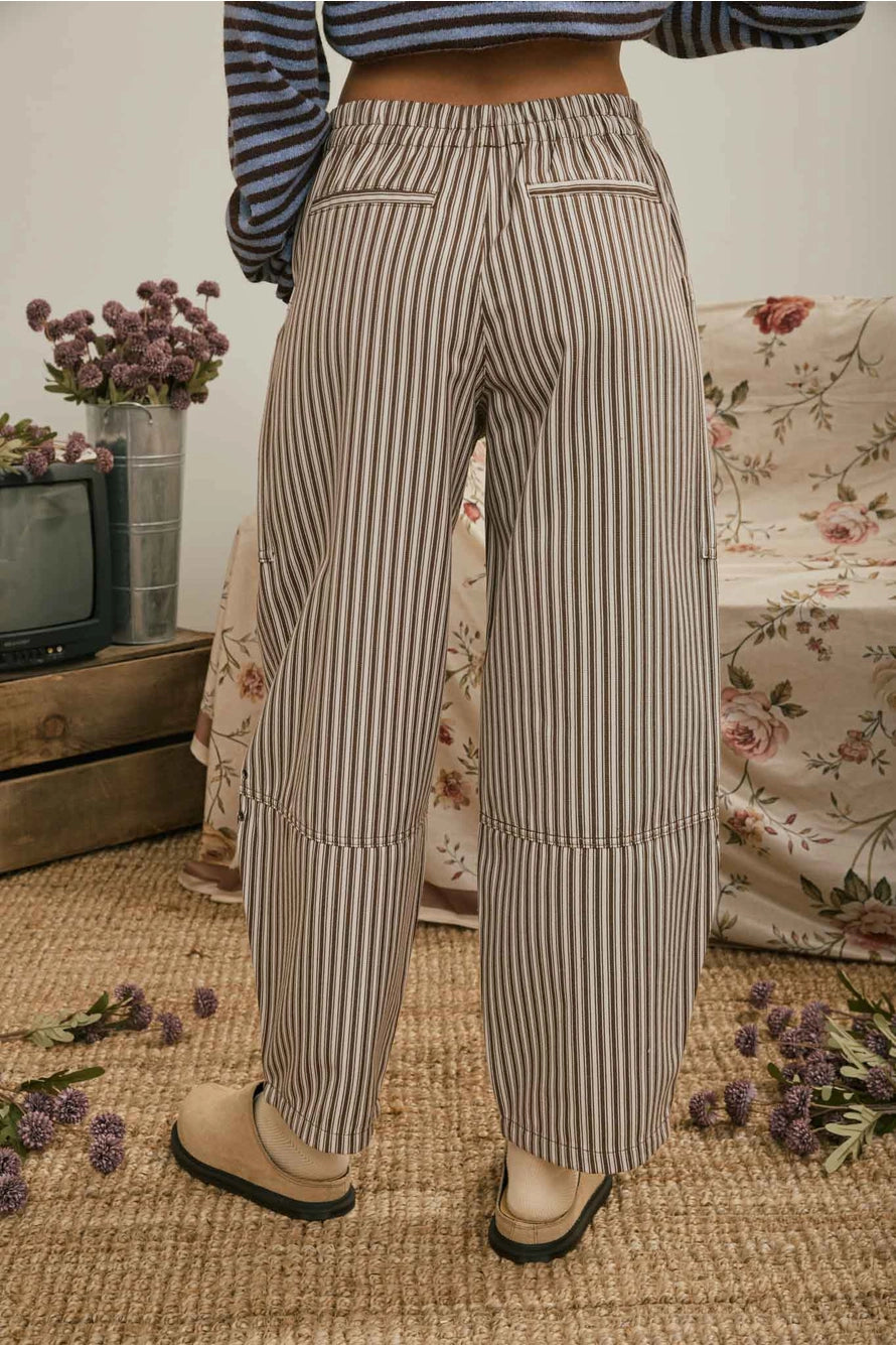 Lillian Stripe Barrel Pant