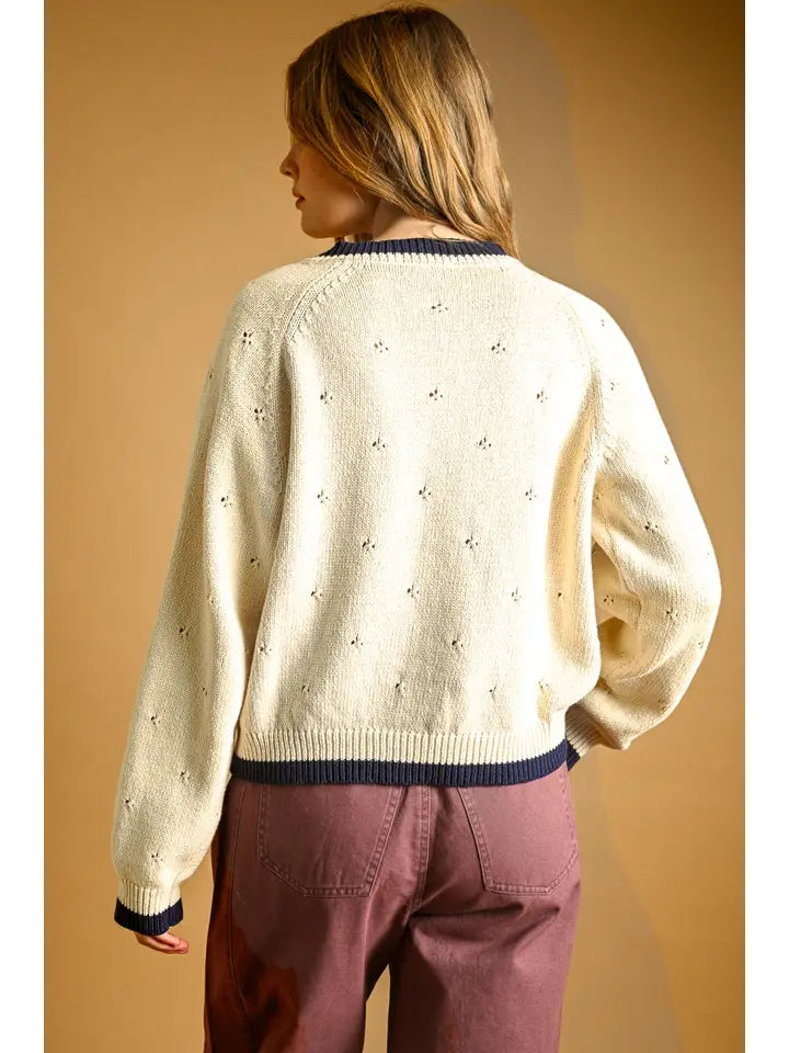 Pamela Pointelle Cardigan