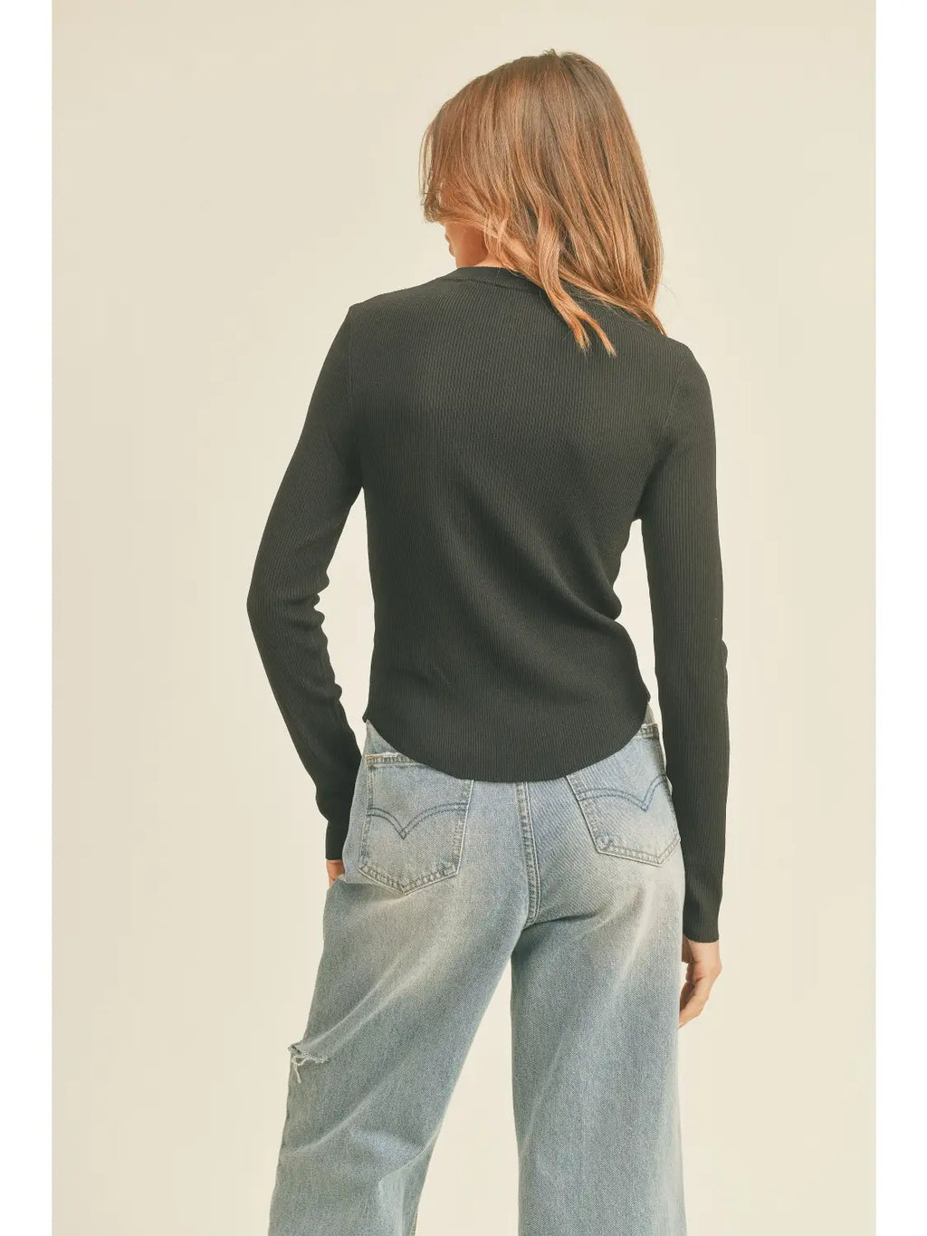 Robin Ribbed Long Sleeve Basic Top - 3 Colors