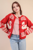 Swan Jacquard Cardigan
