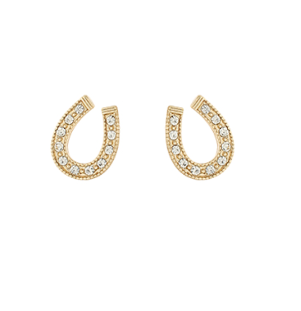 Studded Horseshoe Earrings