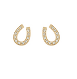 Studded Horseshoe Earrings