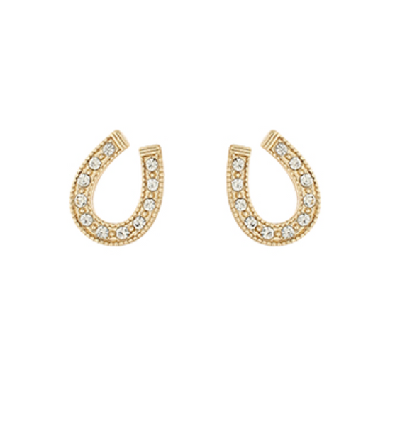 Studded Horseshoe Earrings