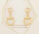 Linked Horsebit Stud Earrings