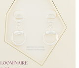 Linked Horsebit Stud Earrings