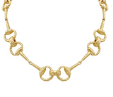 Linked & Textured Horsebit Necklace Set